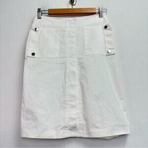 Vintage Sottomarino White A-line Skirt Size 8/EU 40